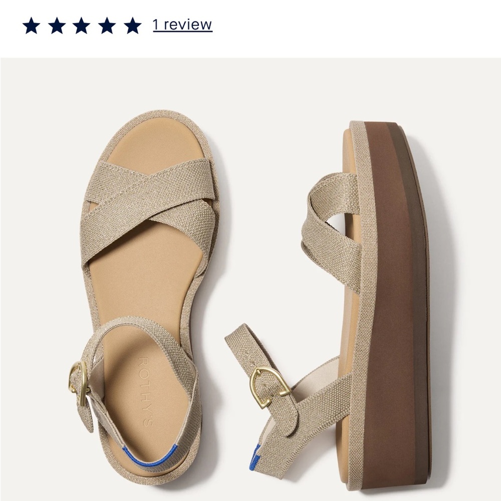 Rothy’s Criss-Cross Lightweight Wedge Sandal